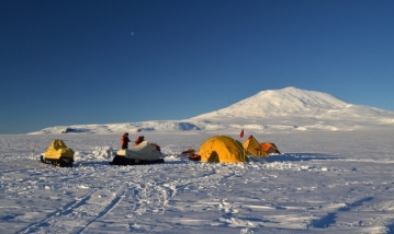 Training camp below Mount Erebus. Taken at about 11pm (Nov 2011)
