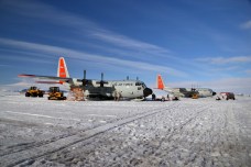 Freshly landed Hercules, Ross Ice Shelf (Jan 2013)